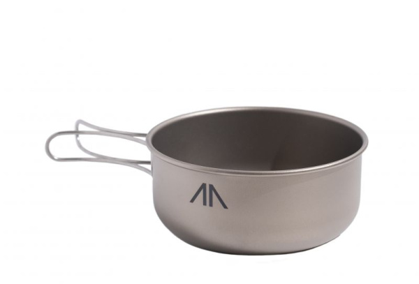 Набор посуды 3-Piece Titanium Pot and Pan Cook Set  (серый; титан; 500+550+680 мл)
